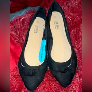 Ardene Black comfy Knotted Ballet Flat shoe Women's Sz  10